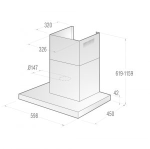 קולט אדים Gorenje WHI643ORAB גורנייה