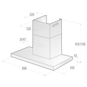 קולט אדים  GORENJE גורניה דגם WHI949EXBG מתצוגה
