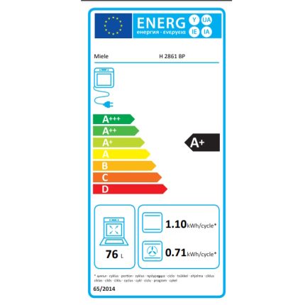 Miele H2861 BP LABEL