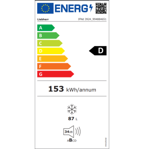 מקפיא אינטגרלי מתחת לשיש liebherr IFND 3924 ליבהר