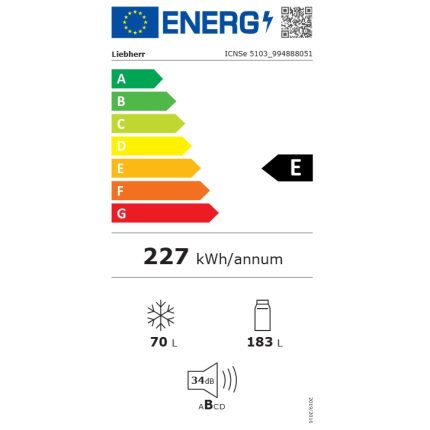 Liebherr ICNSe 5103 energy label