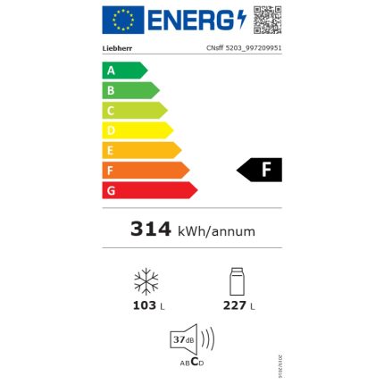 Liebherr CNsff5203 energy label