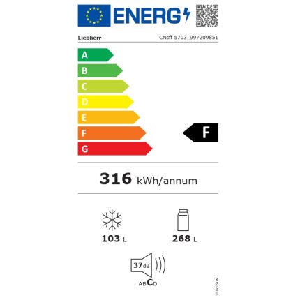 Liebherr CNsff5703 energy label