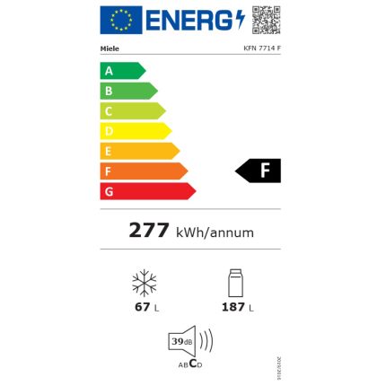 Miele KFN 7714 F ENERGY LABEL