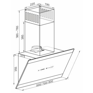 קולט אדים צמוד קיר kaiser AT 7435 Eco קייזר