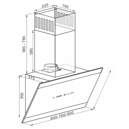 קולט אדים צמוד קיר kaiser AT 7435 Eco קייזר