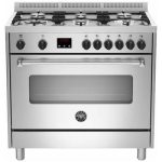 תנור משולב רחב Bertazzoni AMS96D61BX19 נירוסטה 6 להבות