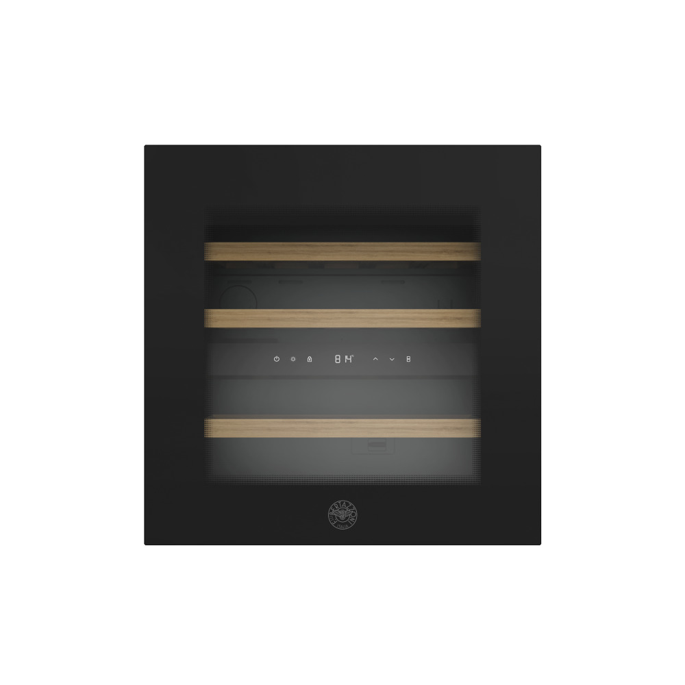 bertazzoni rwc60b4dnrp product מקרר יין Bertazzoni 60 ס״מ זכוכית שחורה Push to Open