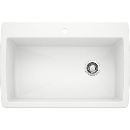 כיור מטבח BLANCO דיאמונד מקסי מסילגרניט לבן