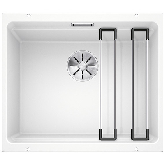 blanco etagon 500 product כיור BLANCO אטגון 500 עם מוטות נירוסטה ושלוש רמות עבודה