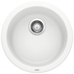 כיור עגול BLANCO Rondo מסילגרניט לבן למטבח