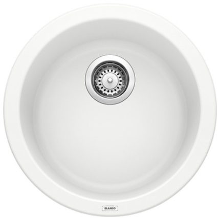 כיור עגול BLANCO Rondo מסילגרניט לבן למטבח