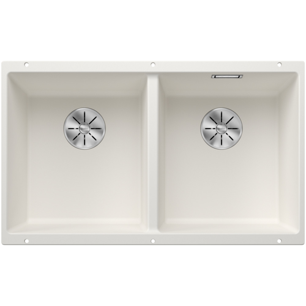 blanco subline 350 350u product כיור כפול BLANCO סבליין 350/350U מסילגרניט לבן