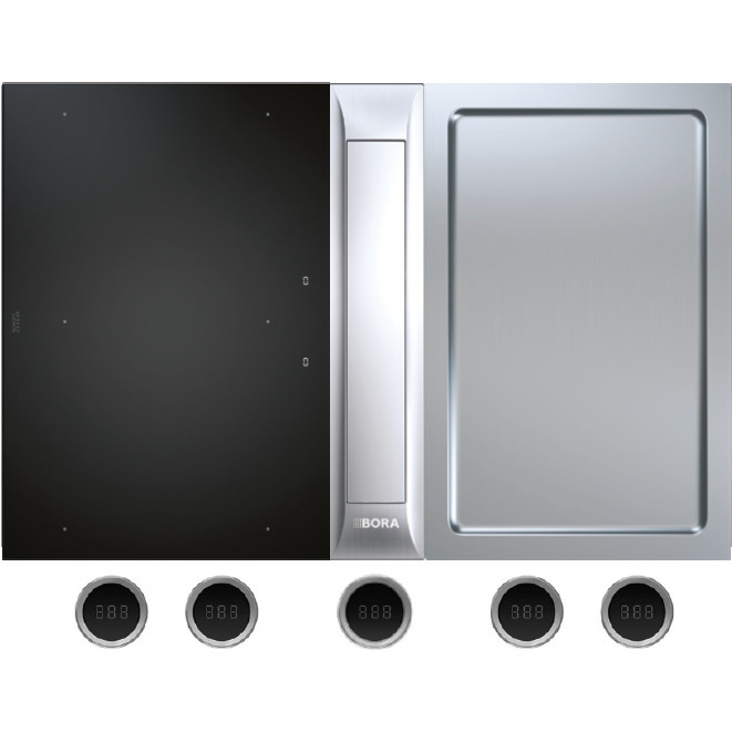 bora pkas3fit professional 3 induction teppanyaki product כיריים משולבות קולט אדים BORA Professional 3.0 אינדוקציה וטפניאקי 85 ס"מ