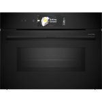 תנור בנוי קומפקטי Bosch CMG978NB1 סדרה 8 עם מיקרוגל ‏45 ‏ליטר שחור