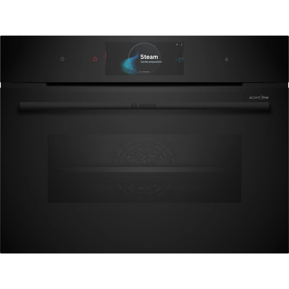 bosch csg958db1 product תנור בנוי קומפקטי Bosch CSG958DB1 סדרה 8 עם פונקציית אידוי צבע שחור