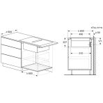 ⁦כיריים אינדוקציה משולבות קולט אדים Bosch PXX820D51E סדרה 8 רוחב 80 ס"מ⁩ – תמונה ⁦3⁩