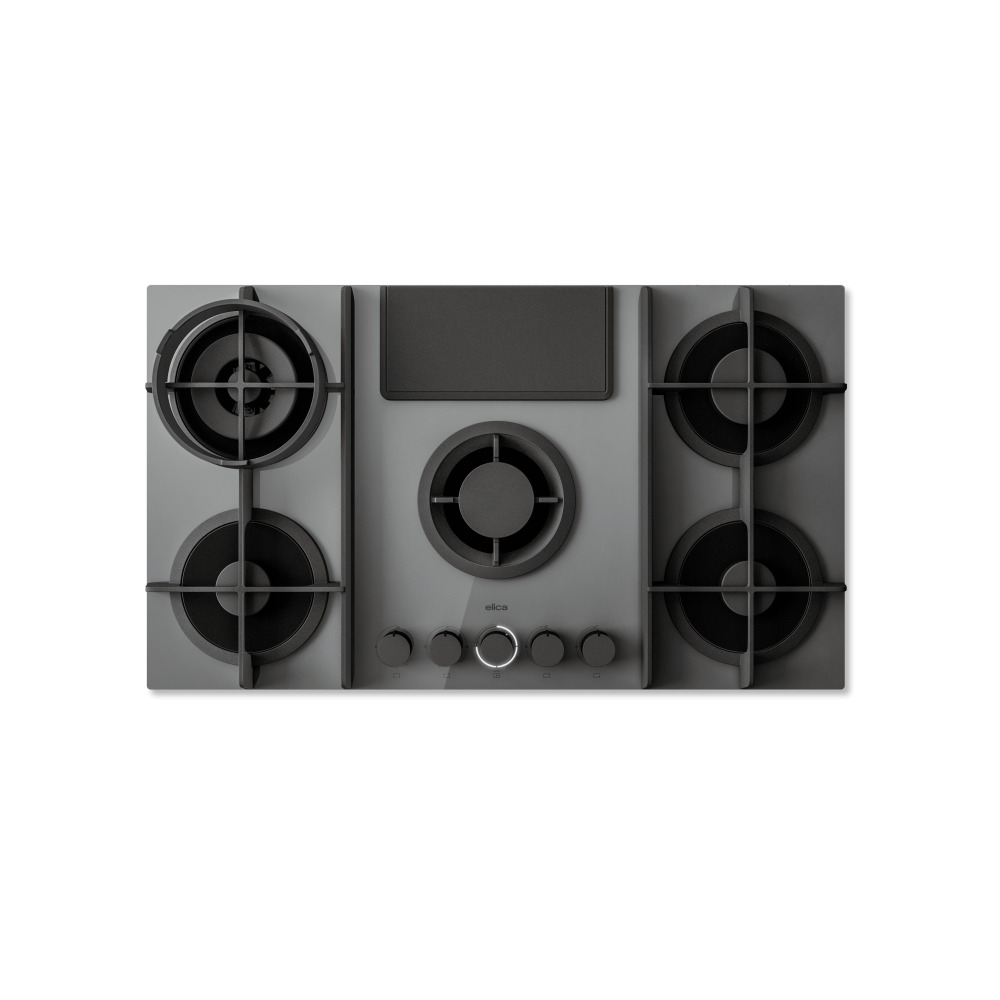 elica nikolatesla flame 88 product כיריים גז Elica NikolaTesla Flame עם מערכת שאיבה תחתית ויציקת ברזל