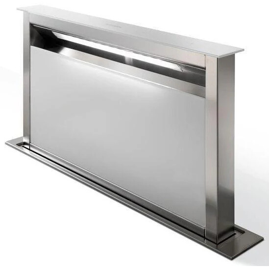 faber fabula plus ev8 a90 product קולט אדים Downdraft Faber FABULA-PLUS-EV8-A90 זכוכית שחורה נירוסטה 90 ס"מ