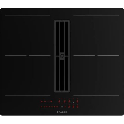 קולט אדים מובנה בכיריים Faber GALILEO SLIM F600 זכוכית שחורה 60×50