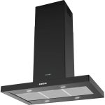 קולט אדים איי Faber STILO COMFORT ISOLA שחור מאט 90 ס"מ