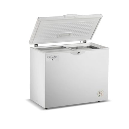 מקפיא שוכב פיינמלי RF-390PC לבן עם גלגלים ומנעול