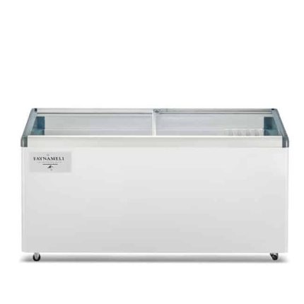 מקפיא מקרר תעשייתי שוכב FAYNAMELI RF-650PG מכסה זכוכית