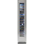 מקרר יין Fhiaba KS4490FW בגודל 45 ס"מ עם דלת זכוכית ומדפי עץ