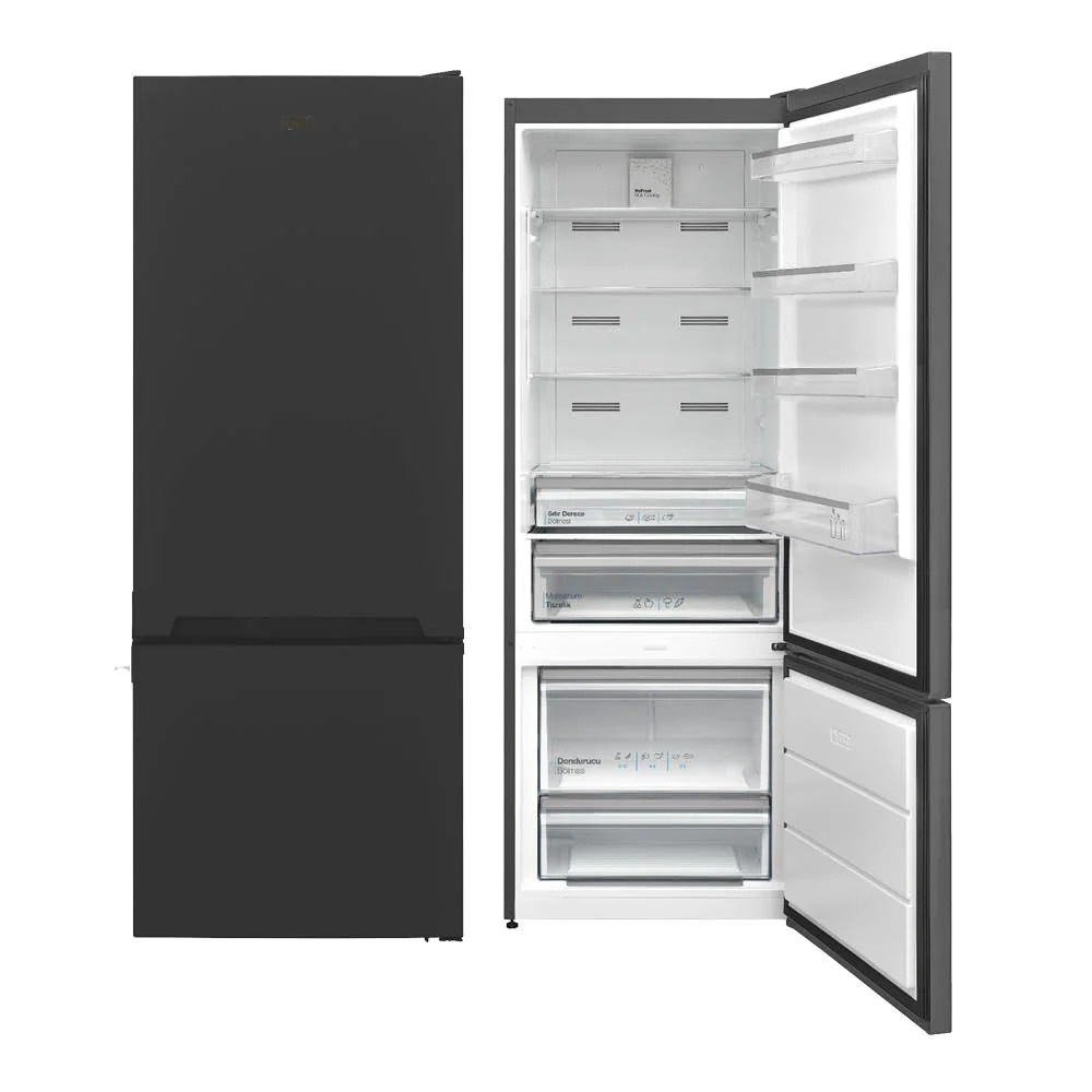 juno jnf375fsbl product מקרר JUNO דגם JNF375FSBL שחור גבוה עם NO FROST