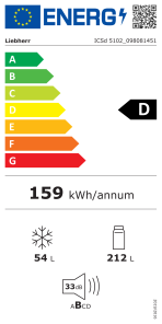 ⁦מקרר-מקפיא משולב אינטגרלי Liebherr ICSd 5102 pure עם EasyFresh ו-SmartFrost⁩ – תמונה ⁦4⁩