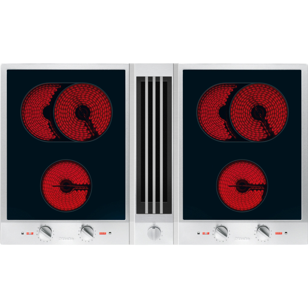 miele csda 1040 product כיריים חשמליות Miele CSDA 1040 ProLine עם קולט אדים מובנה נירוסטה