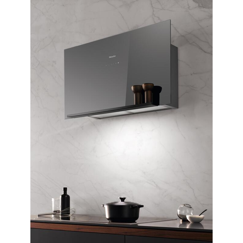 miele da 9092 w gray product קולט אדים צמוד קיר Miele DA 9092 W בצבע אפור עם בקרות מגע