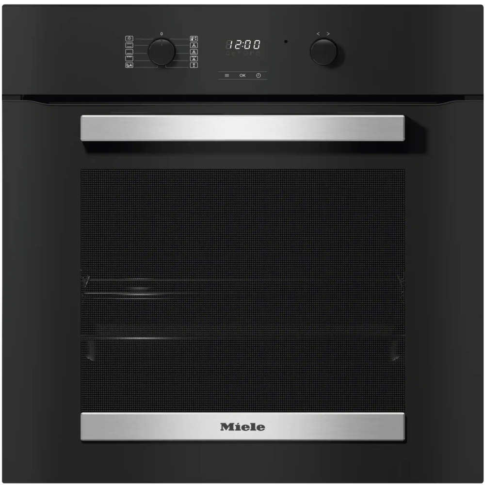 miele h 2455 b active product תנור בנוי MIELE דגם H 2455 B ACTIVE בצבע אובסידיאן שחור אפקט נירוסטה – תמונה 1