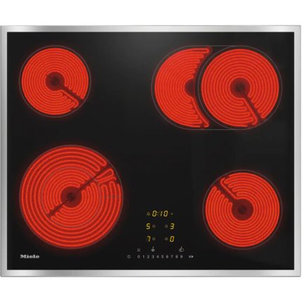 כיריים חשמליות Miele KM 6540 FR עם מסגרת נירוסטה ואזור ExtraSpeed