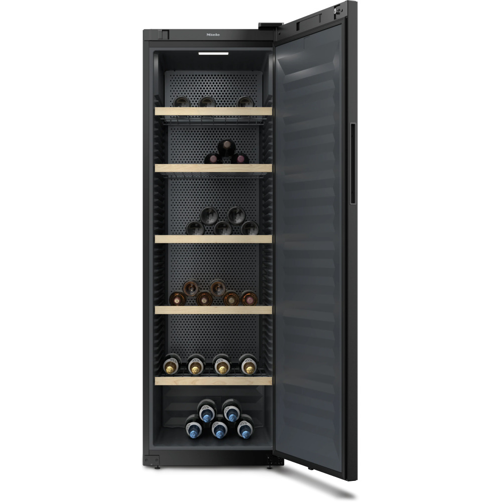 miele kwt 4584 e product מקרר יין MIELE KWT 4584 E שחור עומד עם דלת זכוכית
