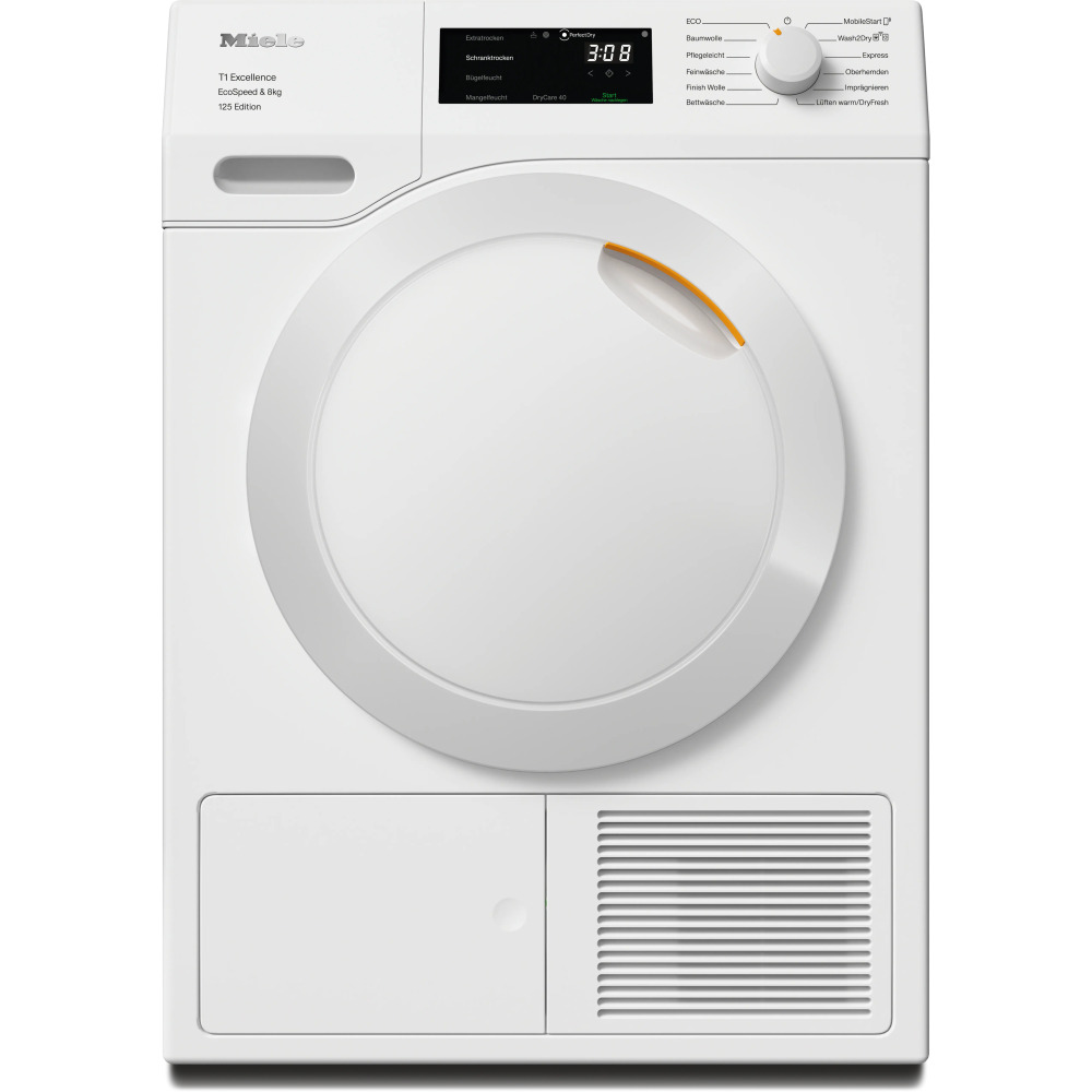 miele tec675wp 125 edition product מייבש כביסה Miele TEC675WP 125 Edition לבן לוטוס 8 ק"ג