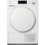 מייבש כביסה Miele TWA520WP בצבע לבן עם דלת שקופה