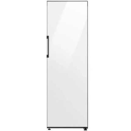 מקרר Samsung Bespoke זכוכית לבנה 386 ליטר מותאם קו אפס