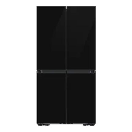 מקרר Samsung Bespoke AI 4 דלתות שחור זכוכית עם Beverage Center