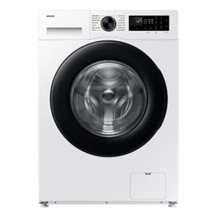 מכונת כביסה Samsung פתח קדמי לבנה 9 ק"ג טכנולוגיית AI EcoBubble