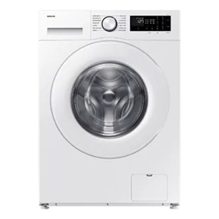 מכונת כביסה Samsung פתח קדמי 9 ק"ג בלבן עם טכנולוגיית AI EcoBubble
