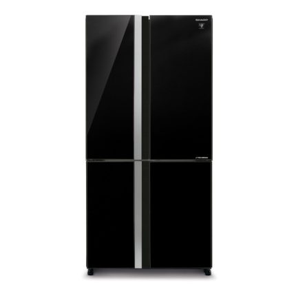 מקרר Sharp SJ-8942 4 דלתות 611 ליטר עם דלת זכוכית שחורה