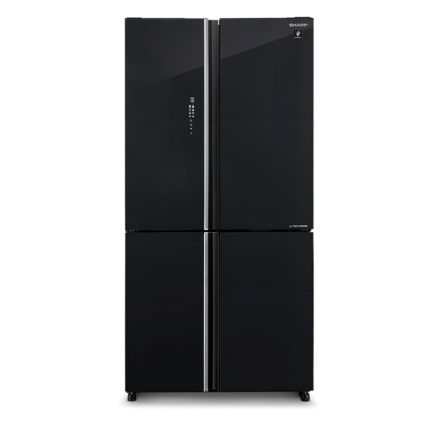 מקרר SHARP SJ-8960 4 דלתות זכוכית שחורה