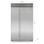 מקרר Split Climate דלת ליד דלת עם תאורת LED