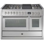 כיריים גז Steel Cucine Genesi 120 עם תנור כפול וקיטור