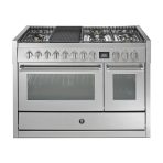 כיריים גז Steel Cucine Genesi 120 מנירוסטה עם תנורים כפולים