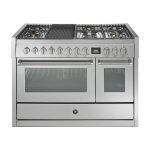 כיריים גז Steel Cucine Genesi 120 מנירוסטה עם תנורים כפולים