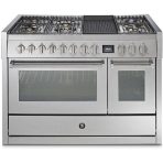 ⁦כיריים גז Steel Cucine Genesi 120 דגם GQ12SF עם תנור כפול וקיטור⁩ – תמונה ⁦2⁩