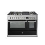 ⁦כיריים גז Steel Cucine Genesi 120 דגם GQ12SF עם תנור כפול וקיטור⁩ – תמונה ⁦6⁩