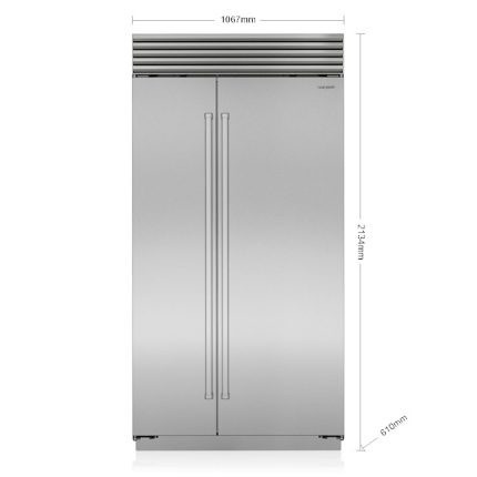 מקרר Sub-Zero צד לצד נירוסטה דגם ICBCL4250S/S